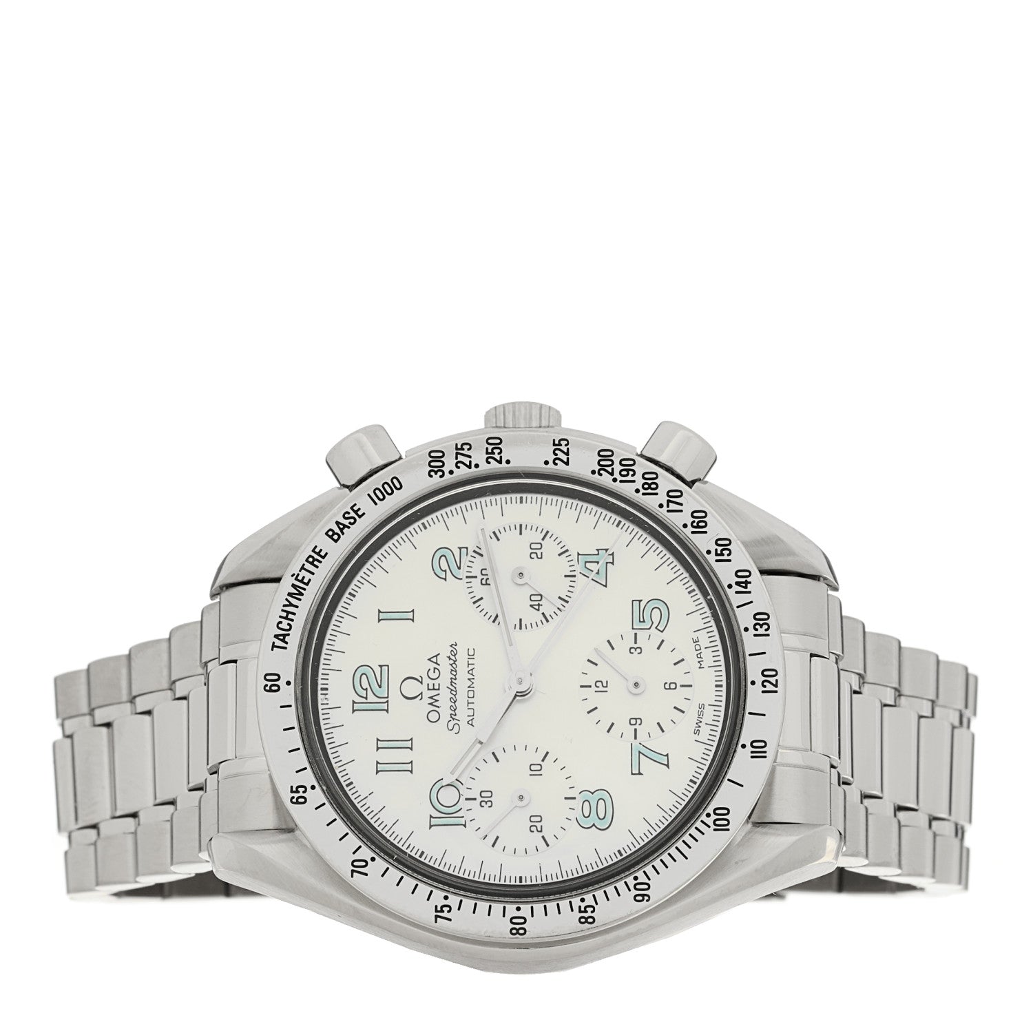 Omega Stainless Steel Mother of Pearl 39mm Speedmaster Chronograph Automatic Watch 3502.71 2 of 7