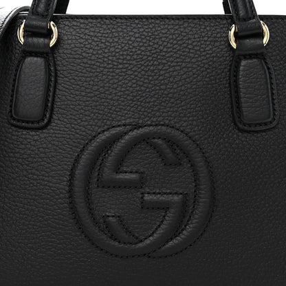 Gucci Dollar Calfskin Medium Soho Top Handle Satchel Black 8 of 11