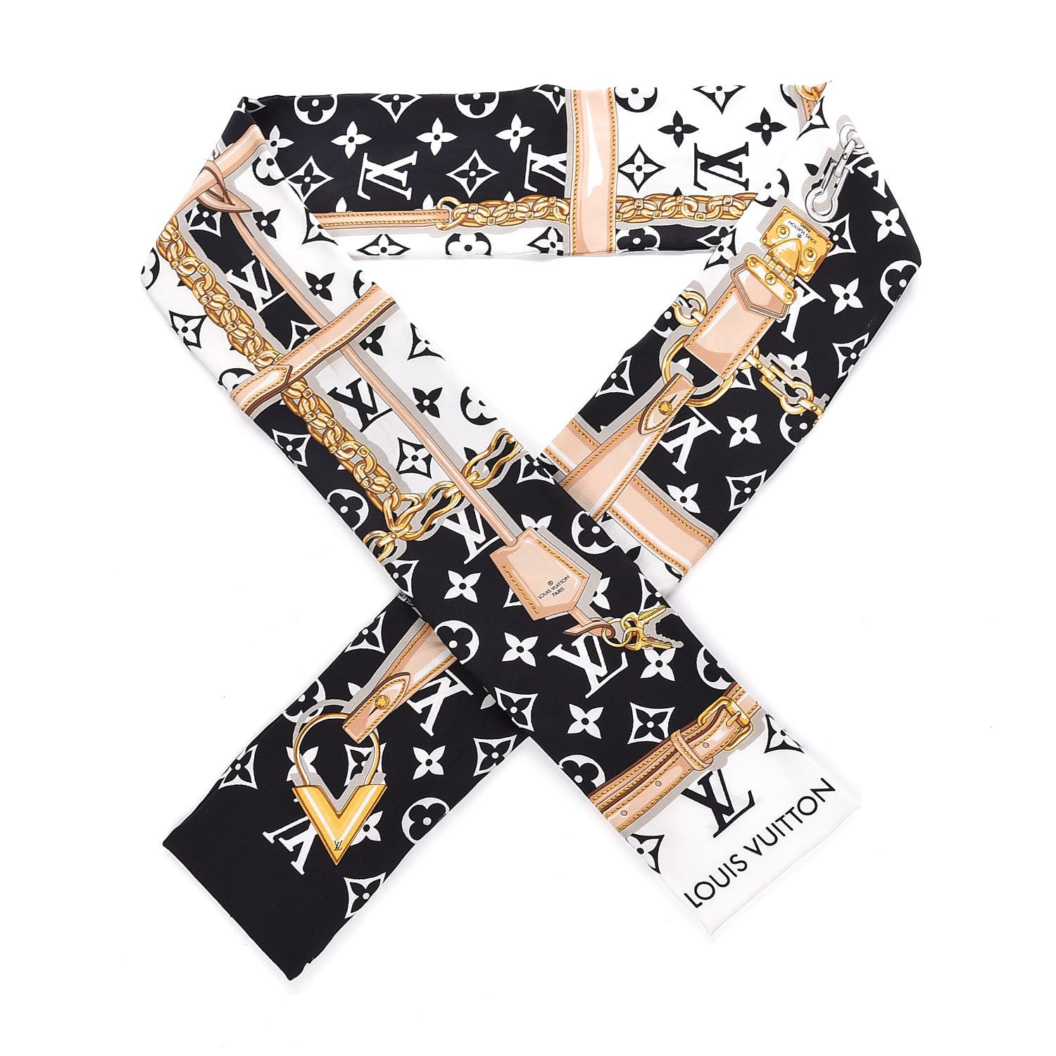 Louis Vuitton Silk Monogram Confidential Bandeau Black 1 of 6