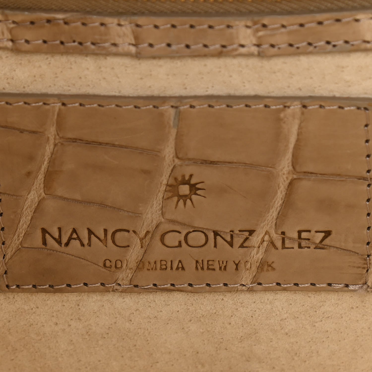Nancy Gonzalez Crocodile Shoulder Bag Beige 6 of 9