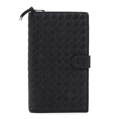 Bottega Veneta Nappa Intrecciato Continental Snap Wallet Grey 1 of 8
