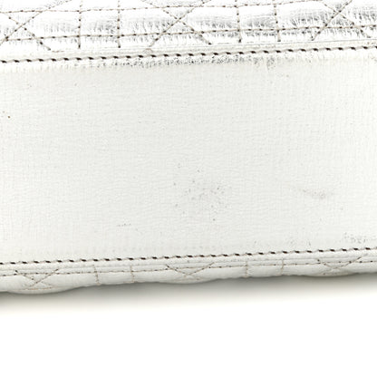 Christian Dior Metallic Grained Calfskin Cannage Small Lucky Badges My Lady Dior Silver 11 of 12