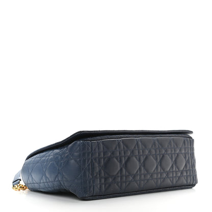 Christian Dior Lambskin Cannage Gradient Large Caro Bag Indigo Blue 4 of 10