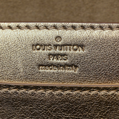 Louis Vuitton LOUIS VUITTON Metallic Calfskin Louise Clutch Gold 6 of 9