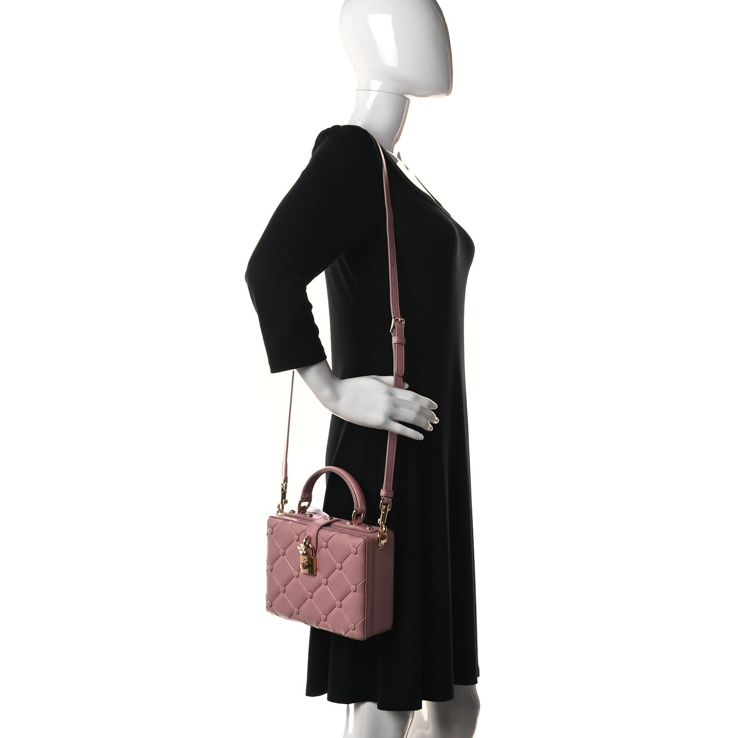 Lambskin Quilted Box Bag Pink