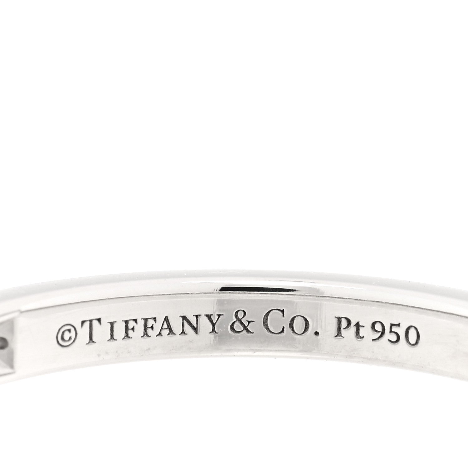 Tiffany Platinum Diamond .17ctw Soleste Half Eternity Band Ring 49 5 4 of 4
