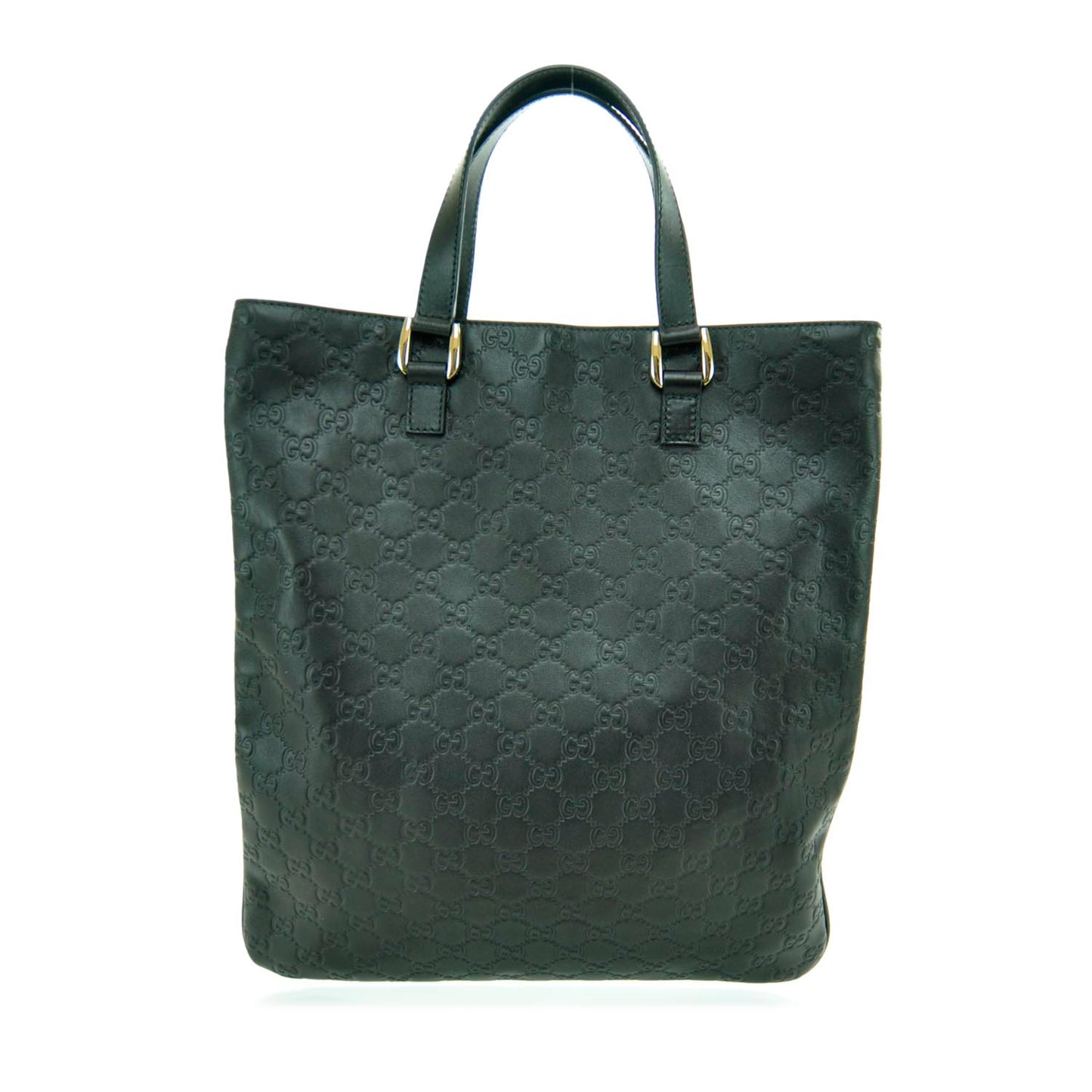 Guccissima Leather Flat Tote Black