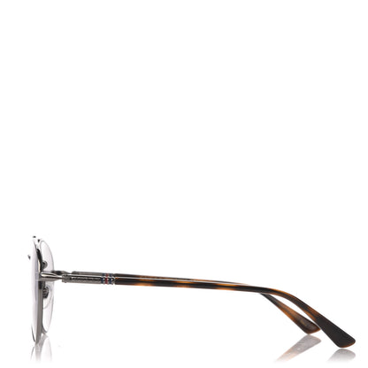 Gucci Acetate Aviator Sunglasses GG0388S Silver Tortoise 3 of 8