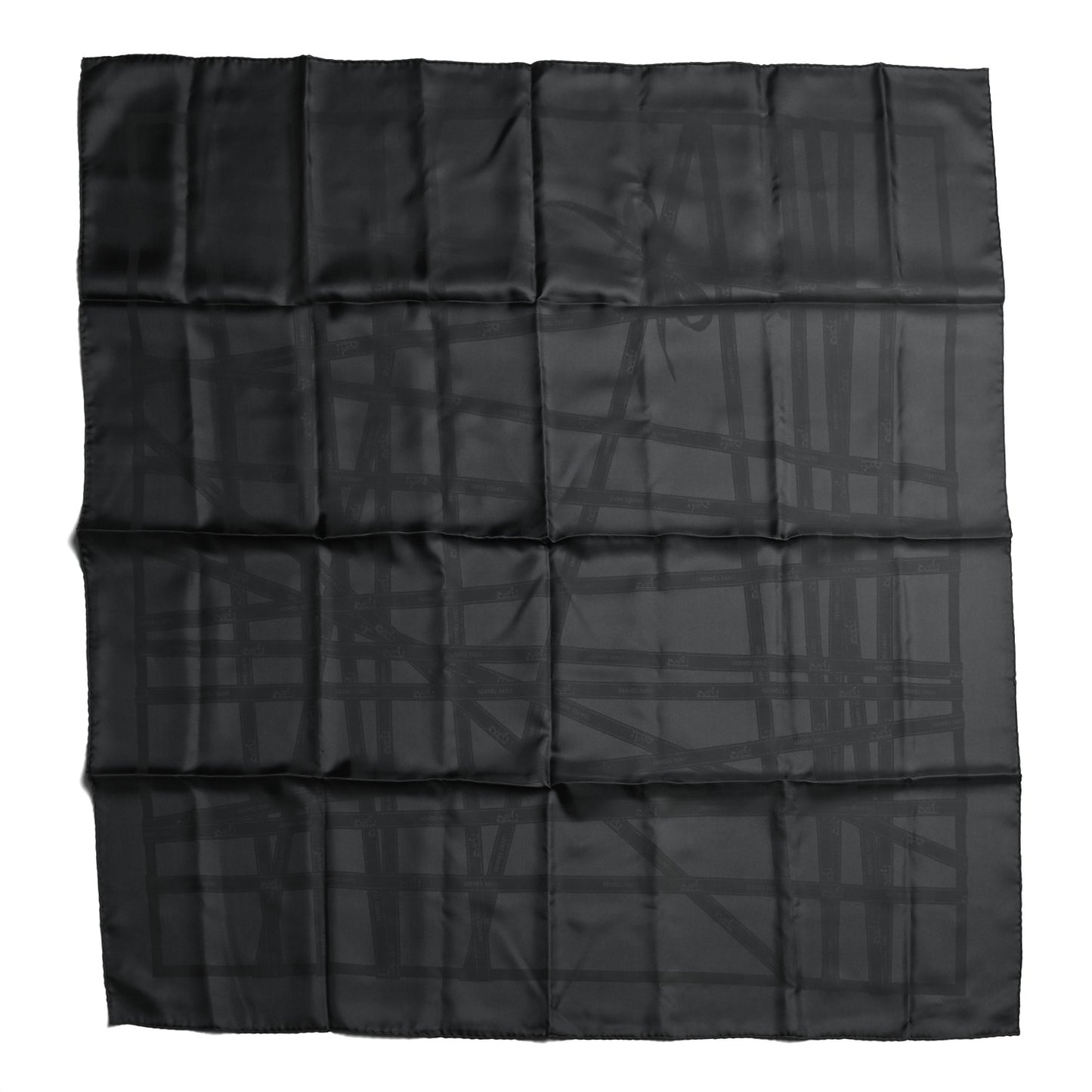 Silk Invisible Bolduc Scarf 90 Encre