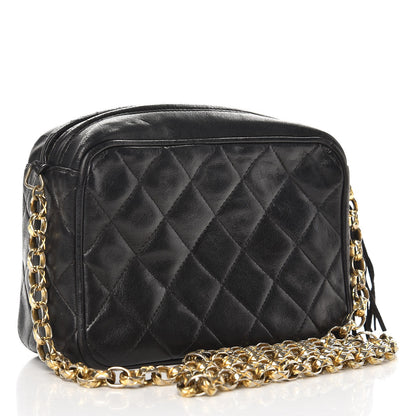 Chanel Lambskin Quilted Tassel Camera Case Black 3 of 14