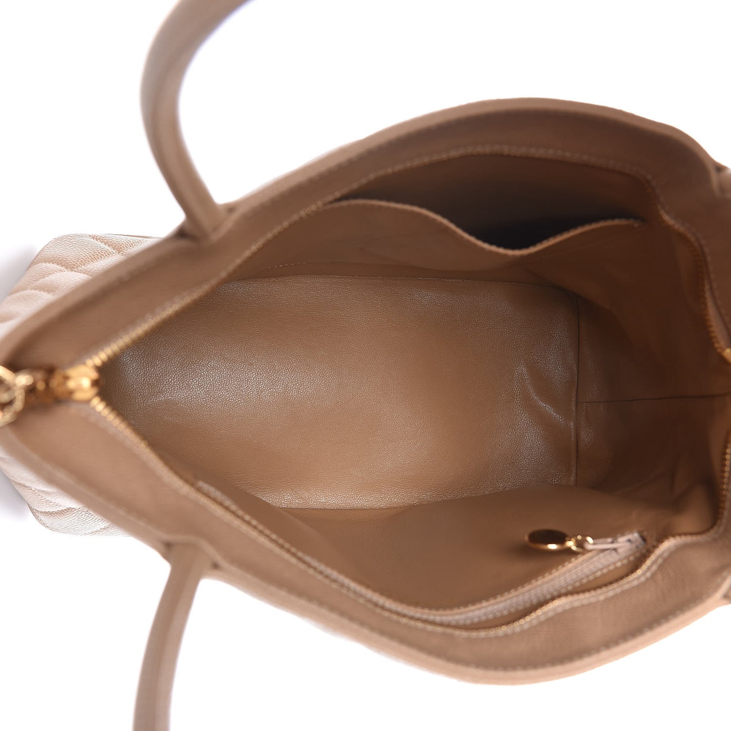 Caviar Quilted Medallion Tote Beige