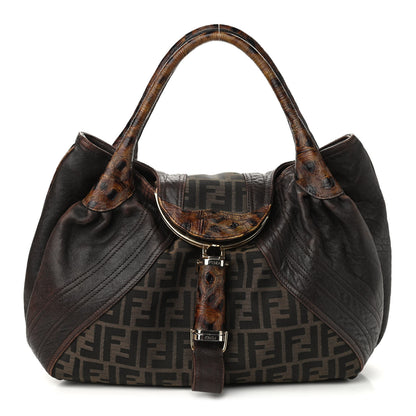 Fendi Zucca Nappa Nuvolata Vitello Tortuga Spy Tobacco Moro 1 of 14