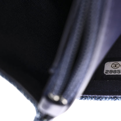 Chanel Denim Quilted Chanel 19 Wallet On Chain WOC Blue 8 of 11