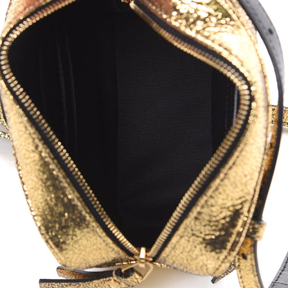 Saint Laurent Crinkled Metallic Calfskin Matelasse Monogram Lou Belt Bag Gold 7 of 8