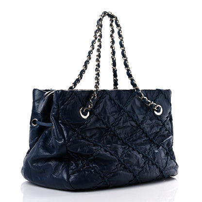 Chanel Calfskin Ultra Stitch Tote Navy Blue 3 of 16