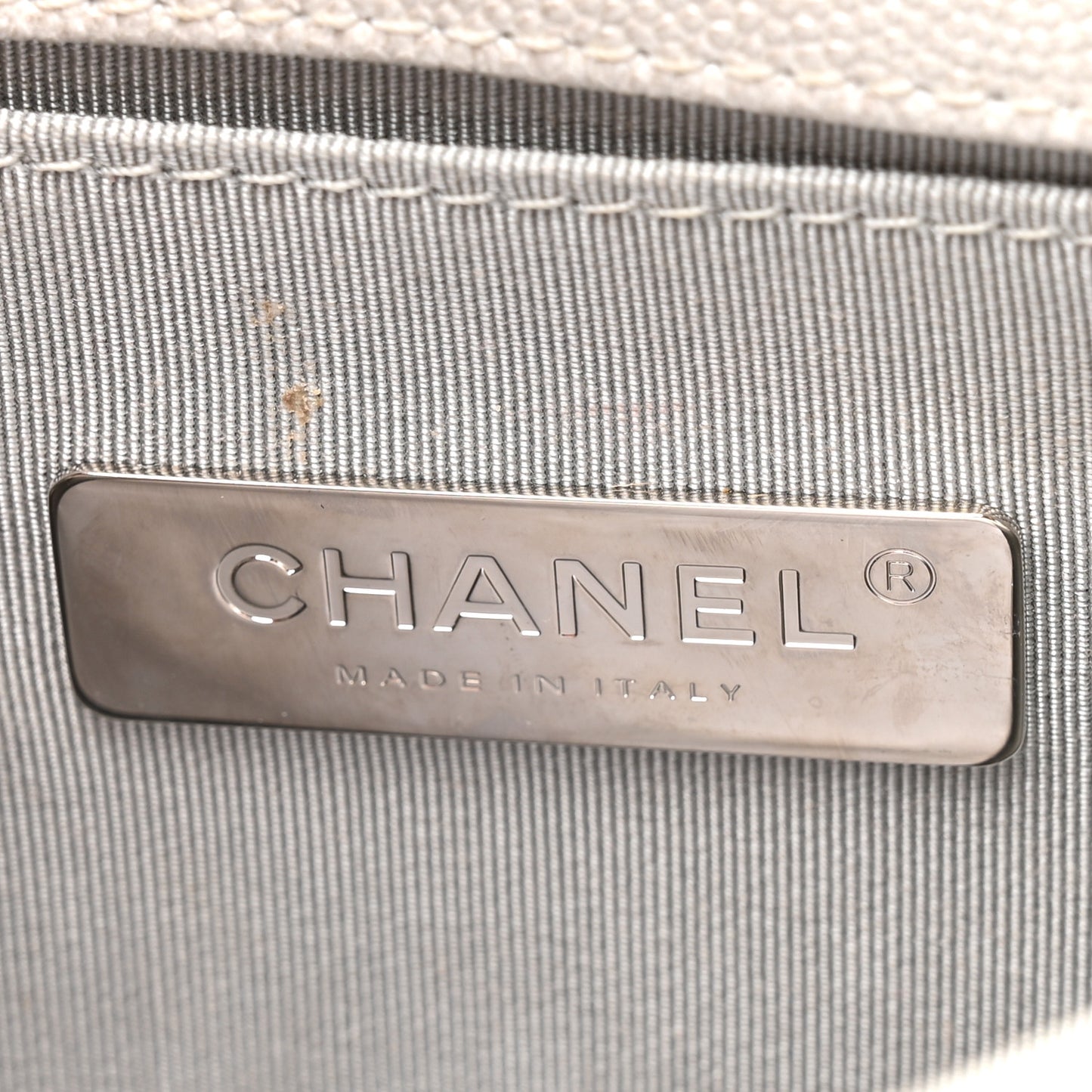 Metallic Caviar Small Coco Curve Messenger Flap Silver