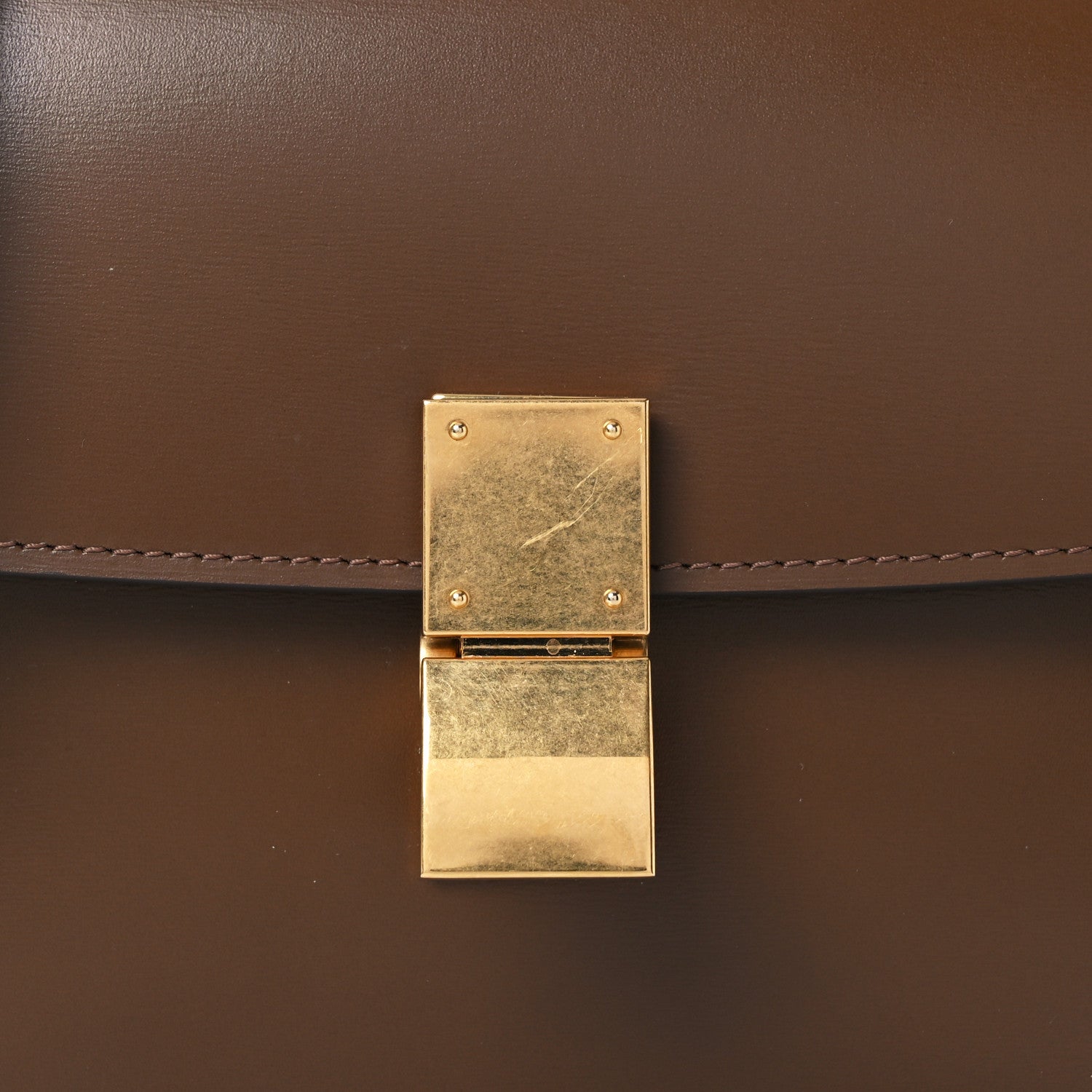 Celine Box Calfskin Teen Classic Box Flap Bag Camel 9 of 12