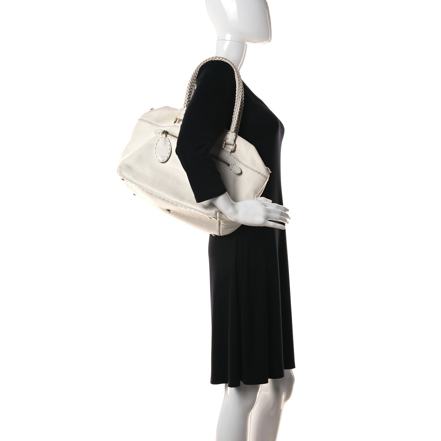 Fendi Cuoio Romano Selleria Tote White 2 of 15