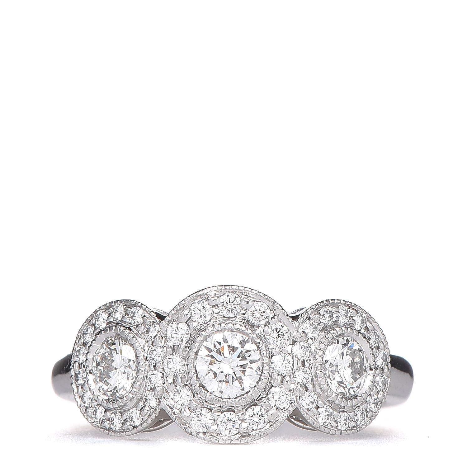 Tiffany Platinum Diamond Circlet Ring 49 4.75 1 of 6