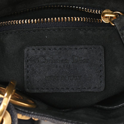 Christian Dior Denim Cannage Studded Mini Lady Dior Navy 6 of 10