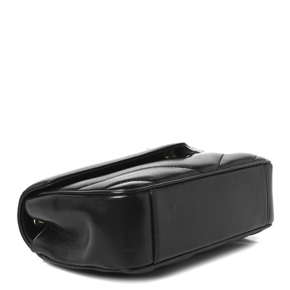 Saint Laurent Lambskin Chevron Quilted Small Loulou Black 6 of 13