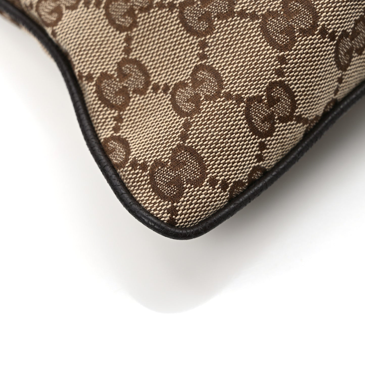Monogram Web Small Flat Messenger Bag Brown