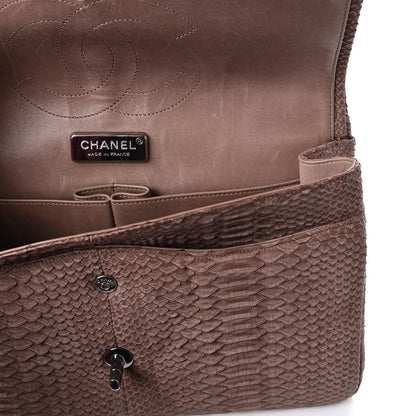 Chanel Python Jumbo Double Flap Tawny 10 of 16