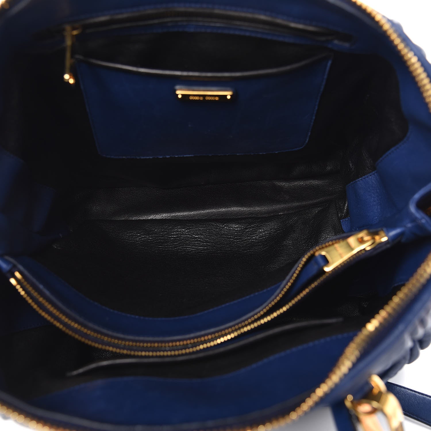 Miu Miu Nappa Matelasse Tote Blue 5 of 18