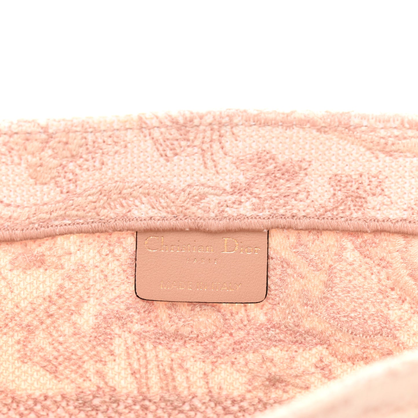 Canvas Toile De Jouy Embroidered Medium Book Tote Pink