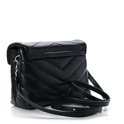 Saint Laurent Calfskin Y Quilted Monogram Toy Loulou Crossbody Bag Black 3 of 9