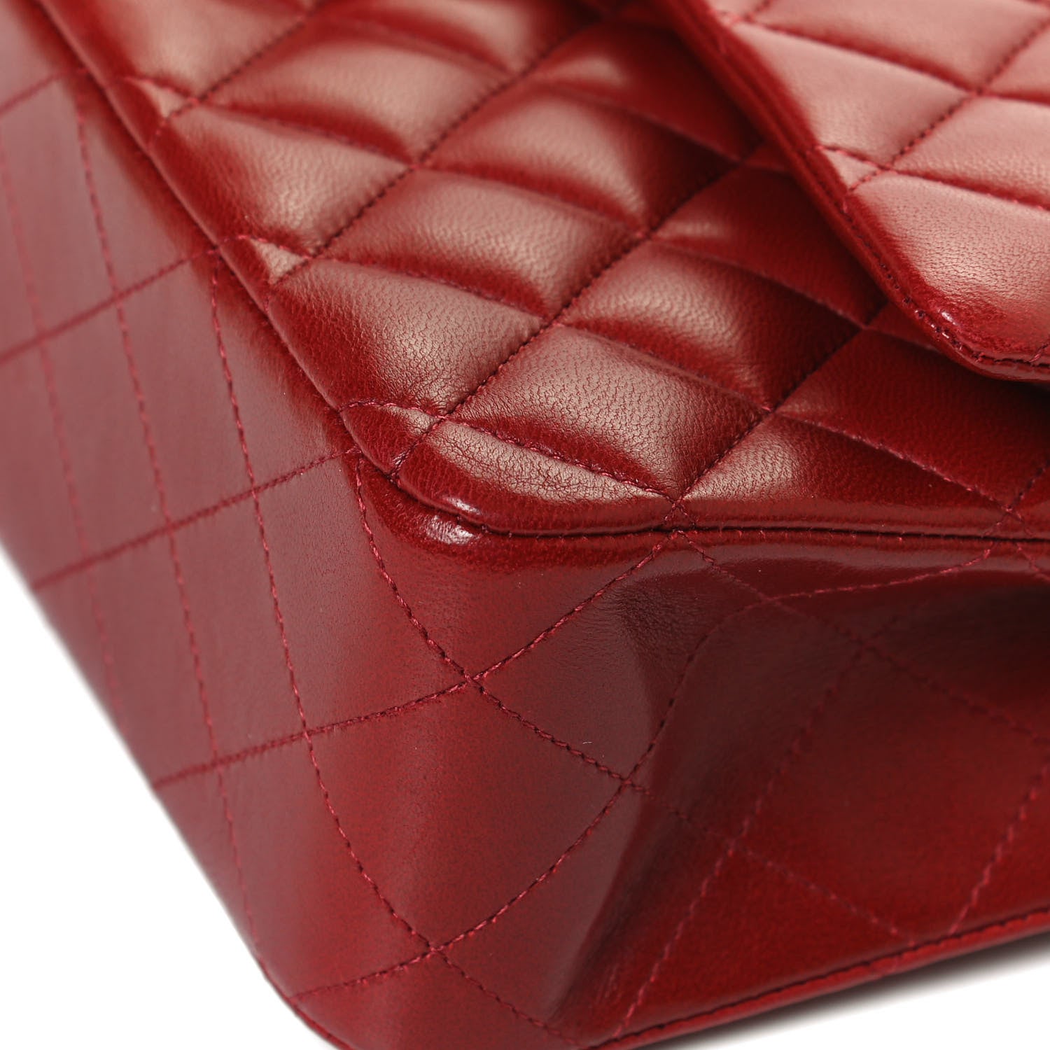Chanel Lambskin Quilted Medium Double Flap Red 11 of 12