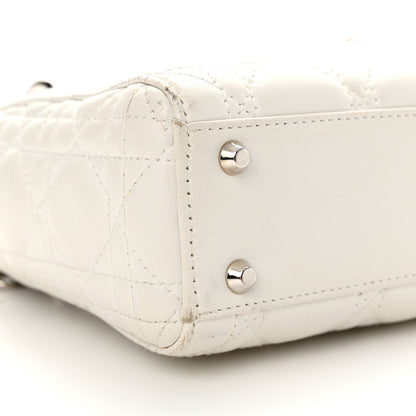 Christian Dior Lambskin Cannage Mini Lady Dior White 8 of 18