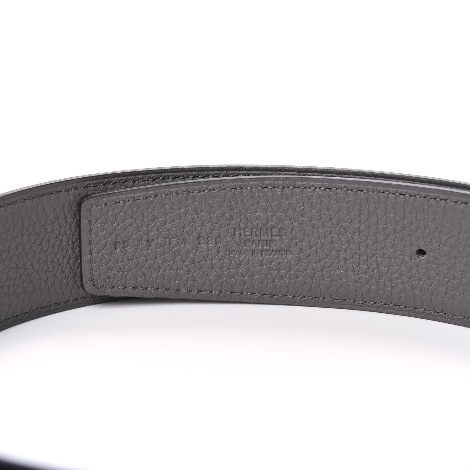 Hermes Box Togo 38mm Constance H Belt 95 Black Etain 4 of 5