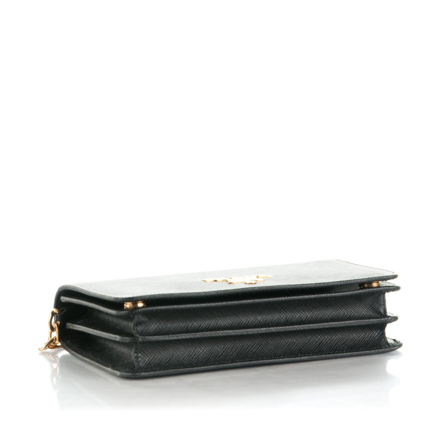 Saffiano Lux Chain Wallet Nero Black