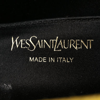 Saint Laurent Textured Patent Calfskin Monogram Large Belle De Jour Clutch Lemon 6 of 12