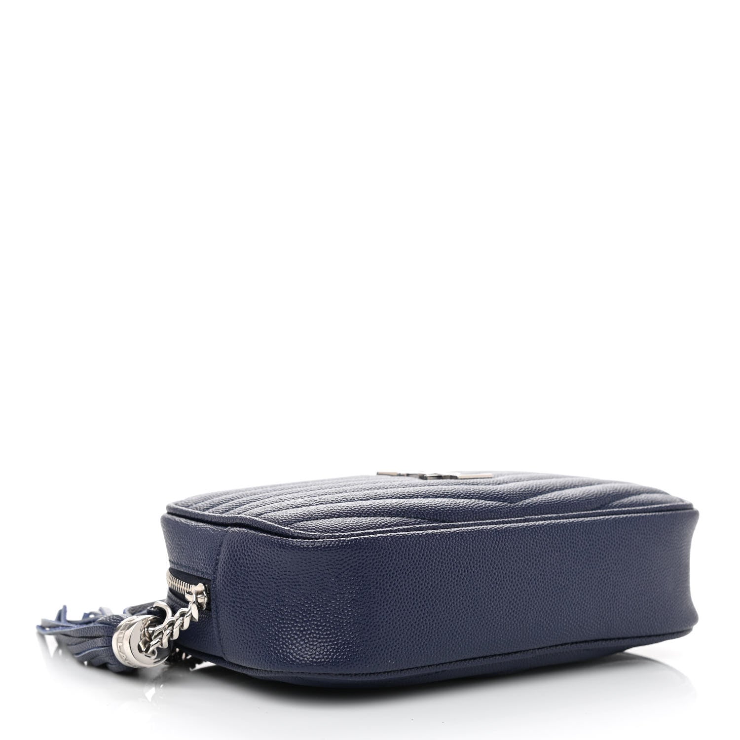Saint Laurent Grain De Poudre Matelasse Monogram Mini Lou Camera Bag Denim 4 of 8