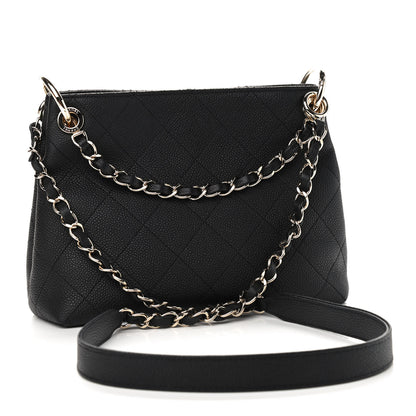 Chanel Caviar Quilted Small City Walk Hobo Black 2 of 8