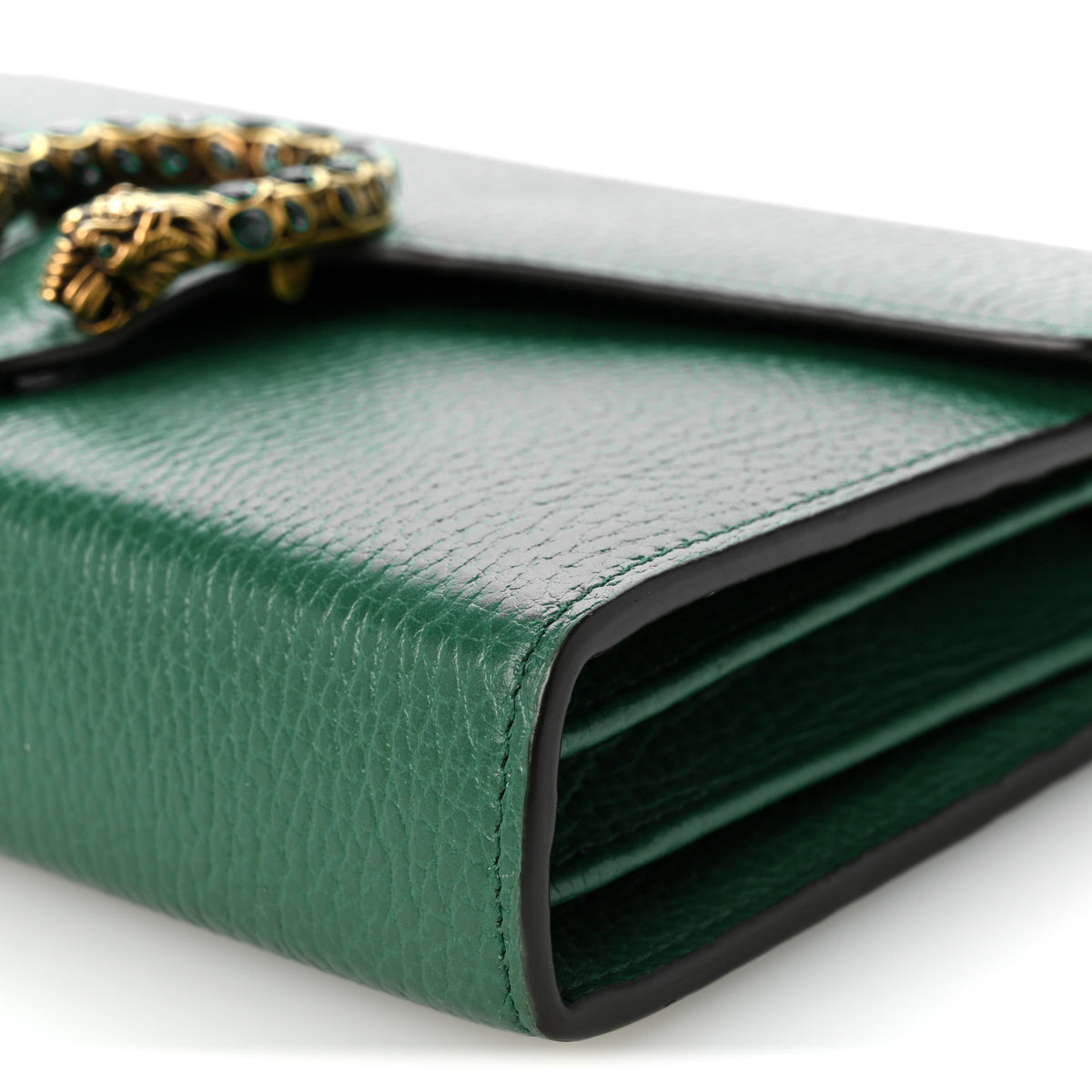 Gucci Calfskin Mini Dionysus Chain Wallet Emerald 10 of 10