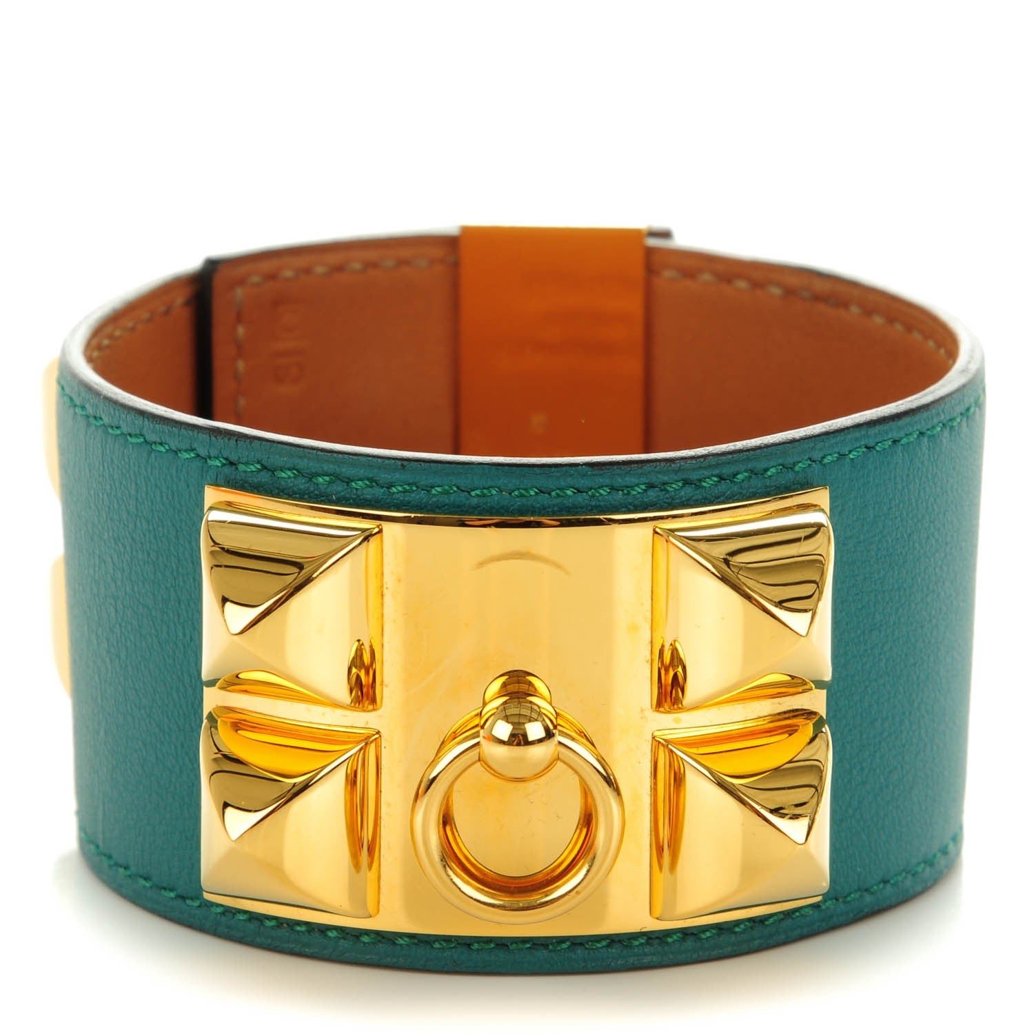 Hermes Swift Collier de Chien CDC Bracelet L Malachite 1 of 7
