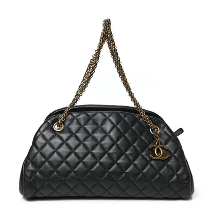 Chanel Lambskin Quilted Medium Just Mademoiselle Black 2 of 15