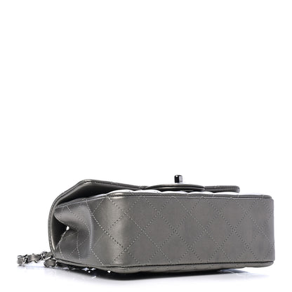 Chanel Metallic Calfskin Quilted Mini Rectangular Flap Ruthenium 3 of 4