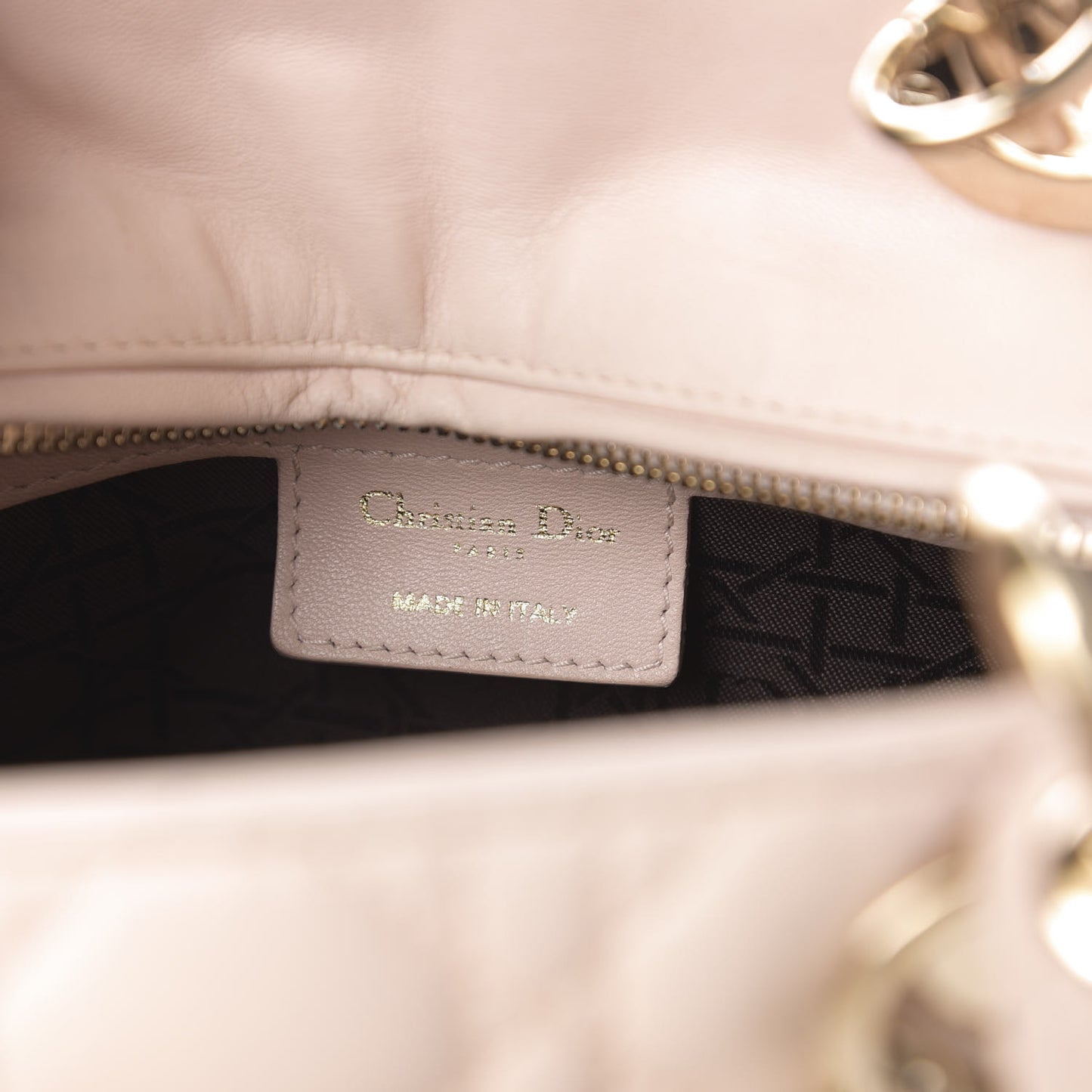 Lambskin Cannage Medium Lady Dior Light Pink