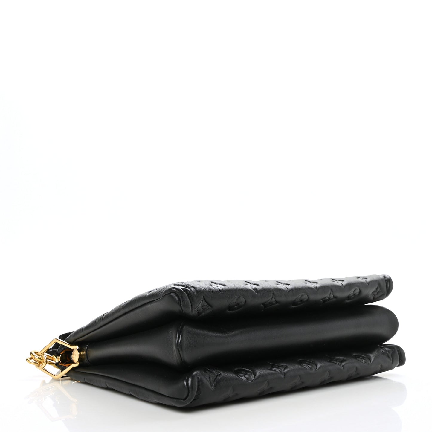 Lambskin Embossed Monogram Coussin MM Black
