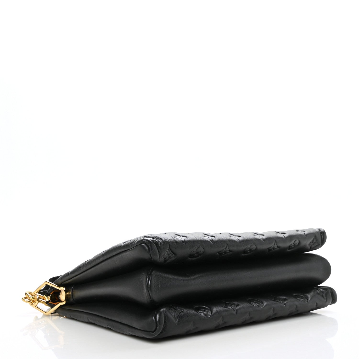 Louis Vuitton Lambskin Embossed Monogram Coussin MM Black 4 of 10