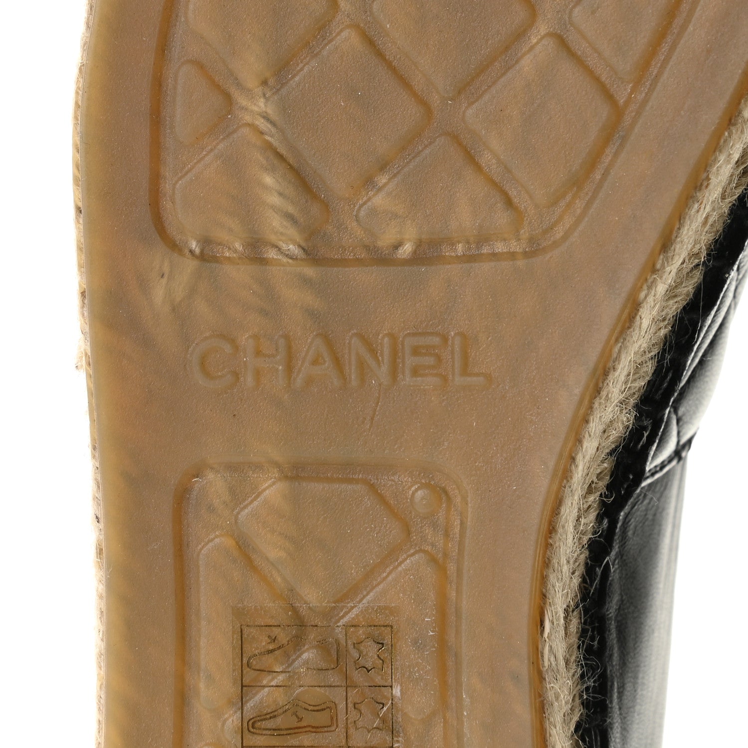 Chanel Lambskin Quilted CC Espadrilles 39 Black 8 of 10