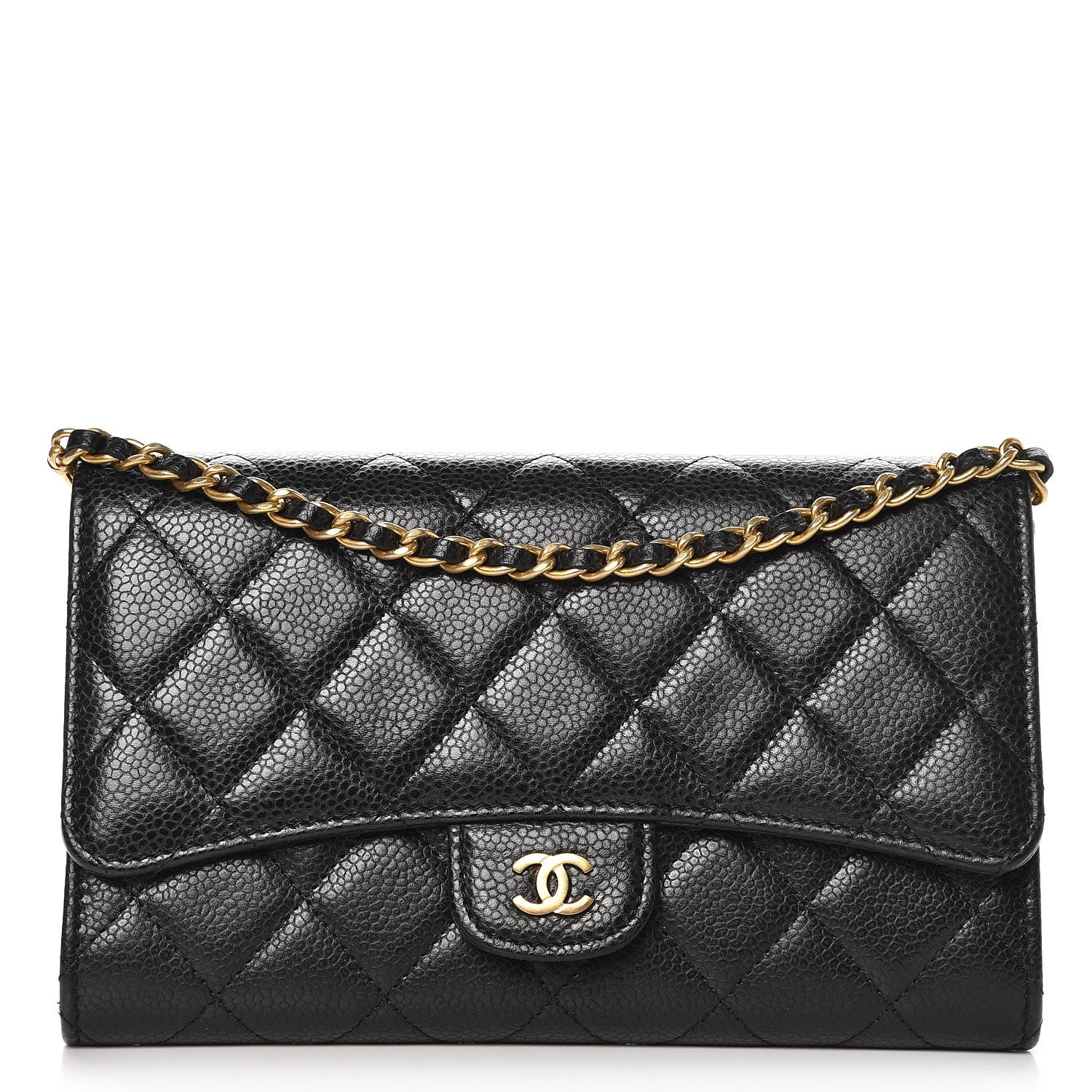 Chanel Caviar Quilted Wallet on Removable Chain Black 1 of 8