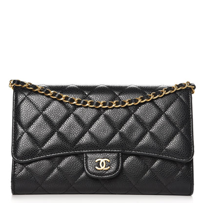Chanel Caviar Quilted Wallet on Removable Chain Black 1 of 8