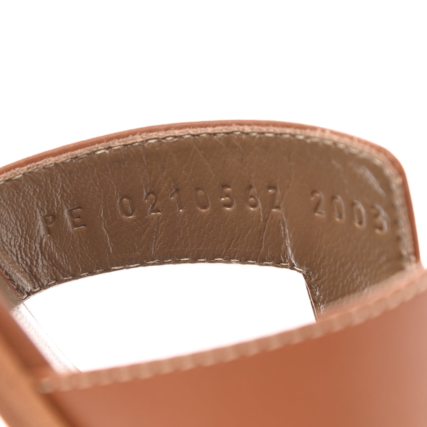 Box Calfskin Oran Sandals 37.5 Gold