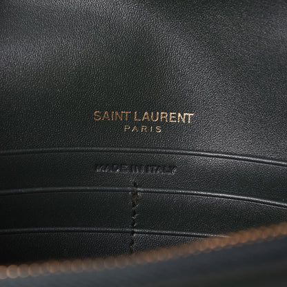 Saint Laurent Smooth Calfskin Classic Monogram Kate Tassel Chain Wallet Dark Leaf 6 of 7