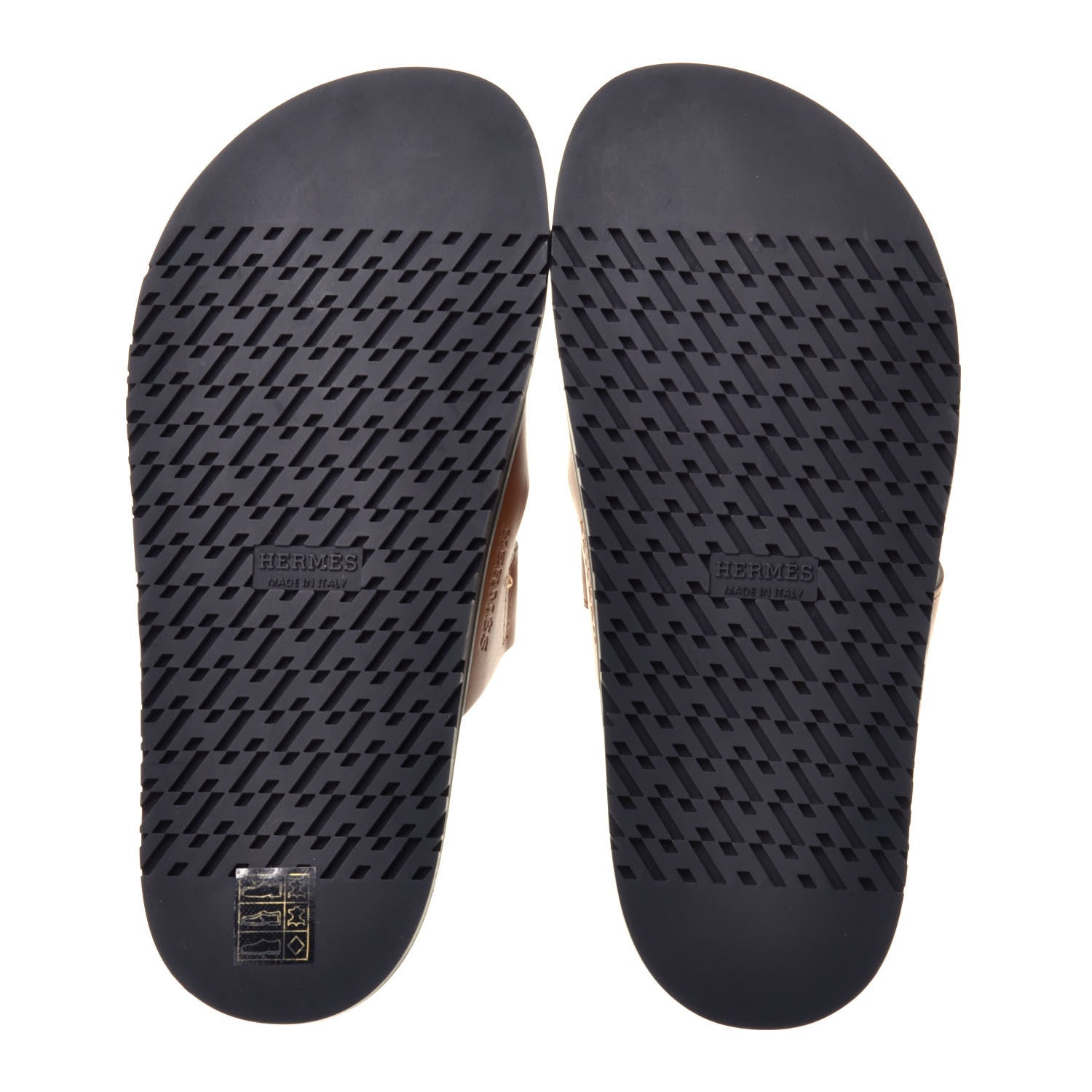 Hermes Calfskin Womens Chypre Sandals 37.5 Gold 5 of 9